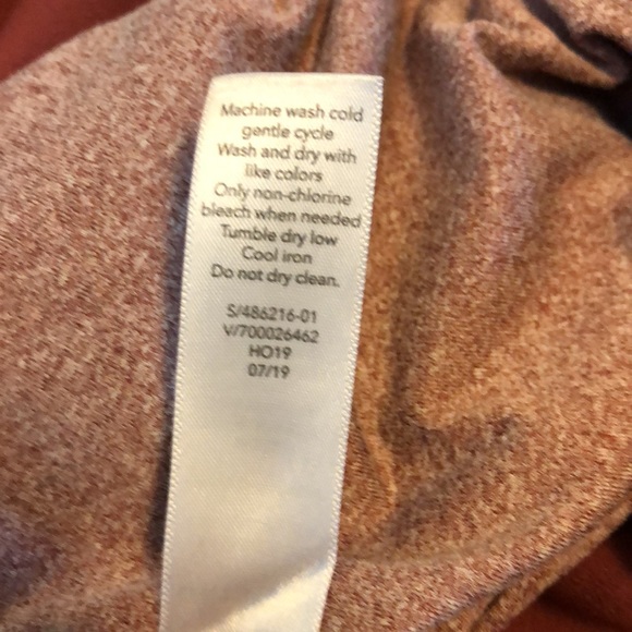 Athleta Attitude Lined Jogger Rouching Legs Drawstring Pant Rust Bronze SZ 14P - Picture 10 of 10